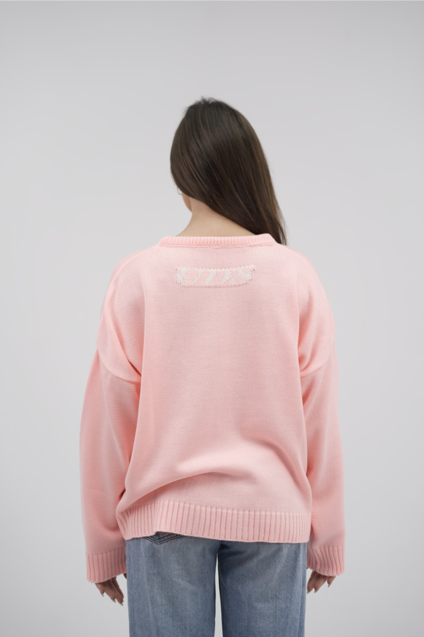 Pink Knit Crewneck