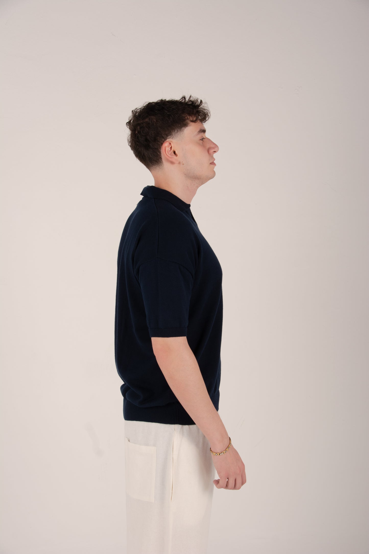 Midnight Cherry Knitted Polo