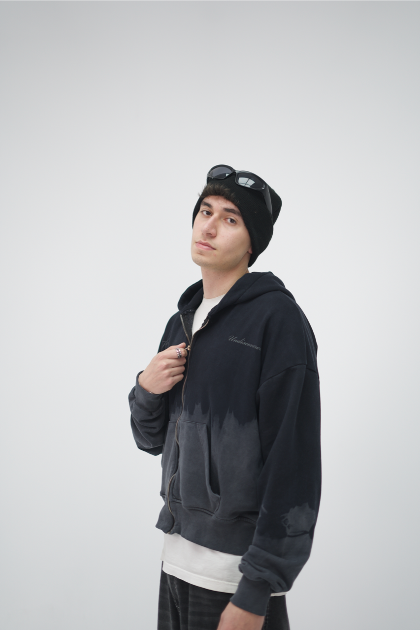 Faded Wash Zip-Up Hoodie