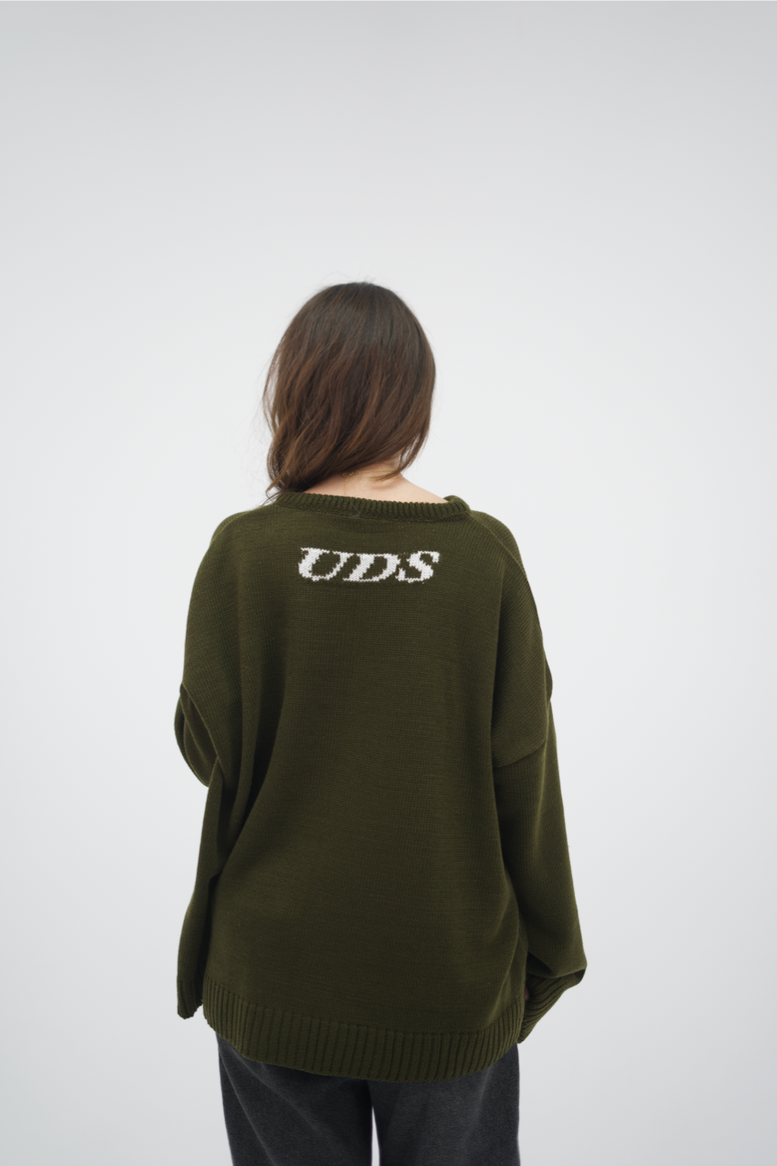 Olive Knit Crewneck