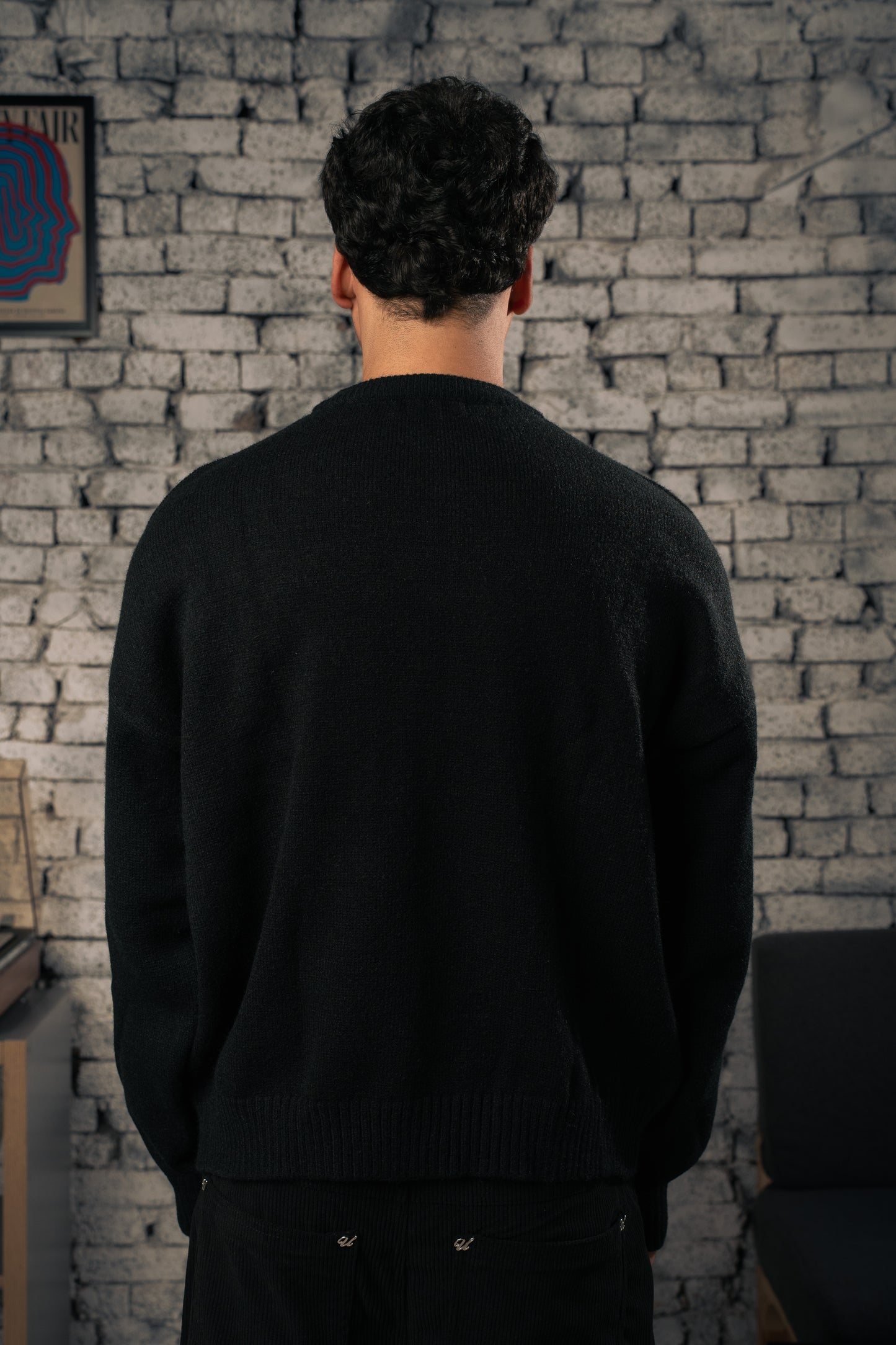 Black Signature Knitted Sweater