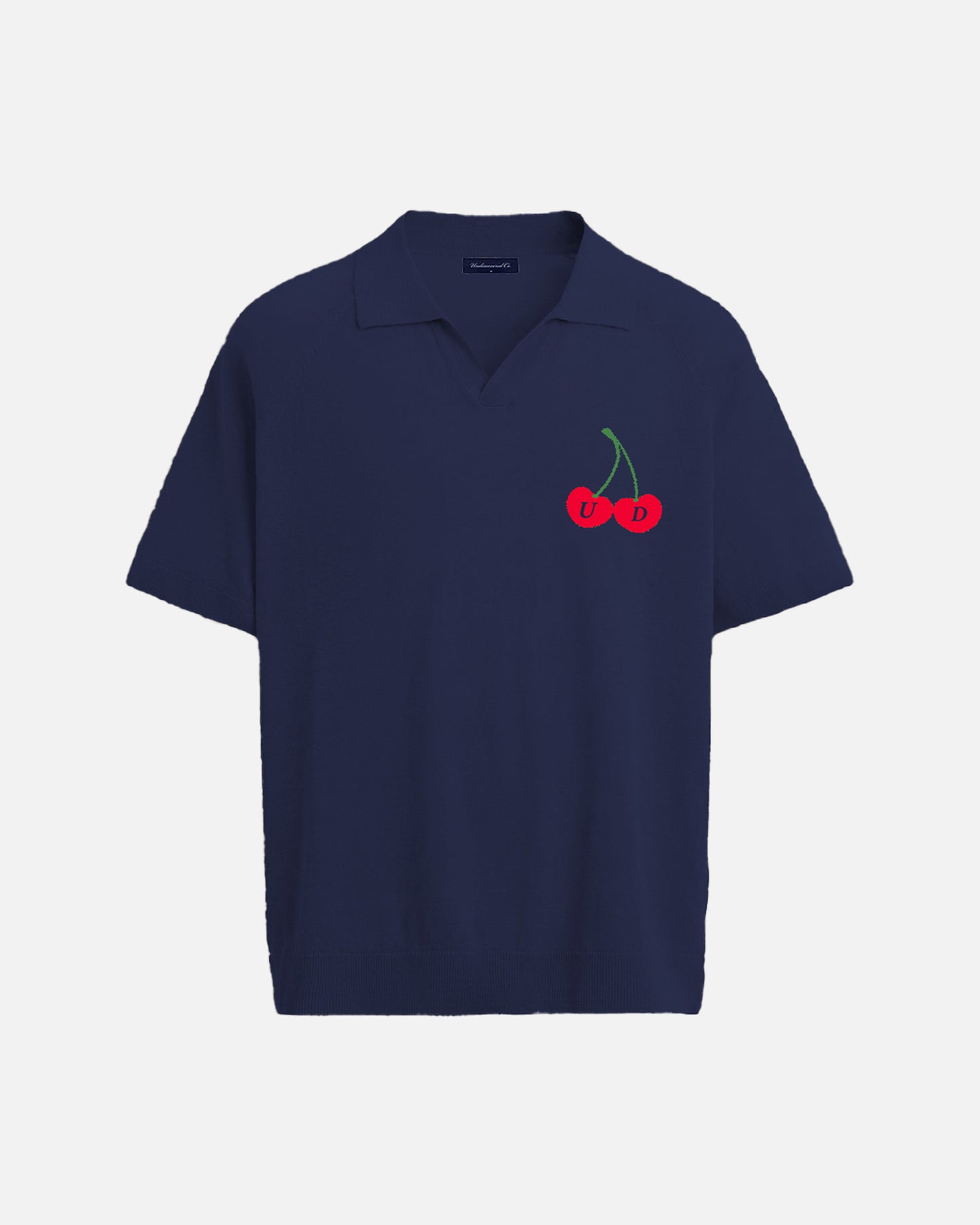 Midnight Cherry Knitted Polo