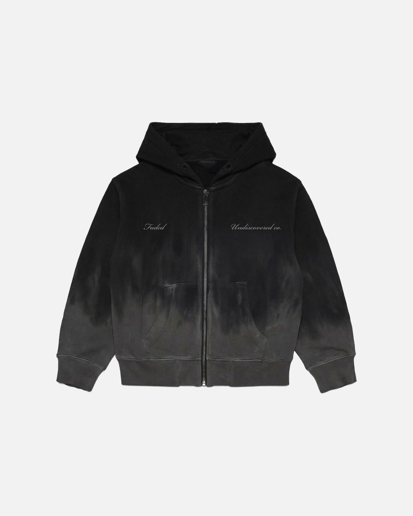 Faded Wash Zip-Up Hoodie