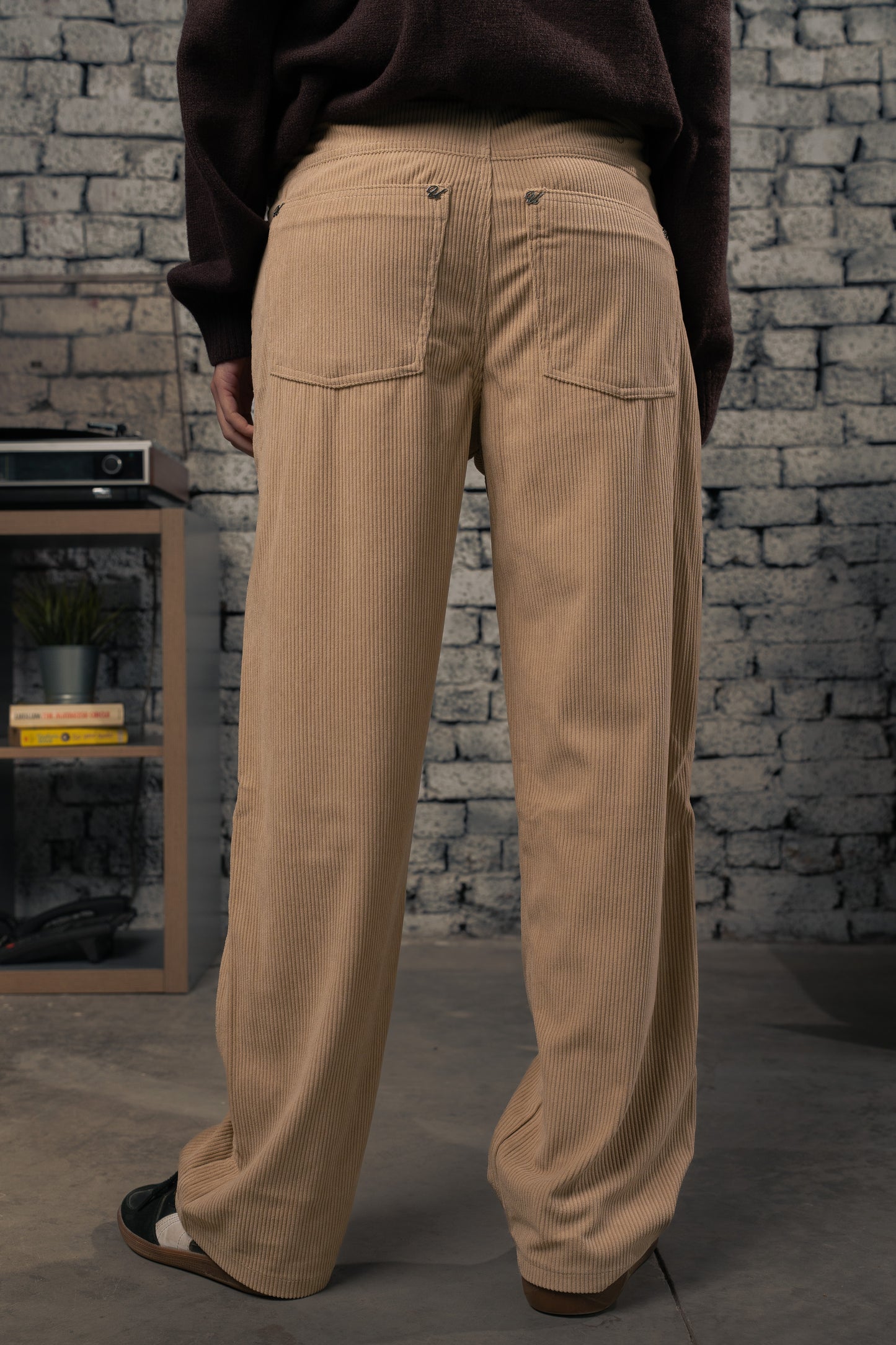 Camel Pinned Corduroy Pants