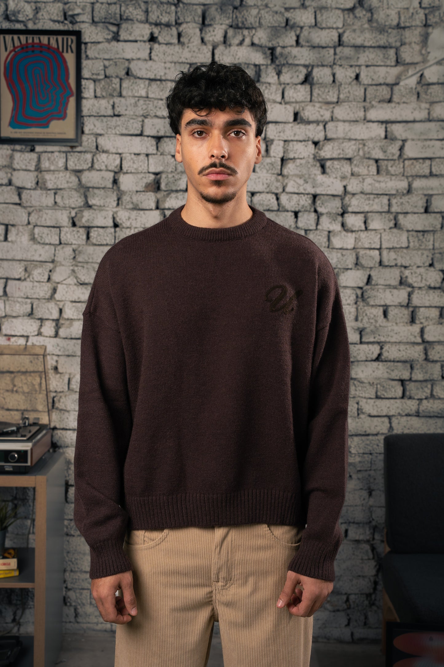 Brown Signature Knitted Sweater