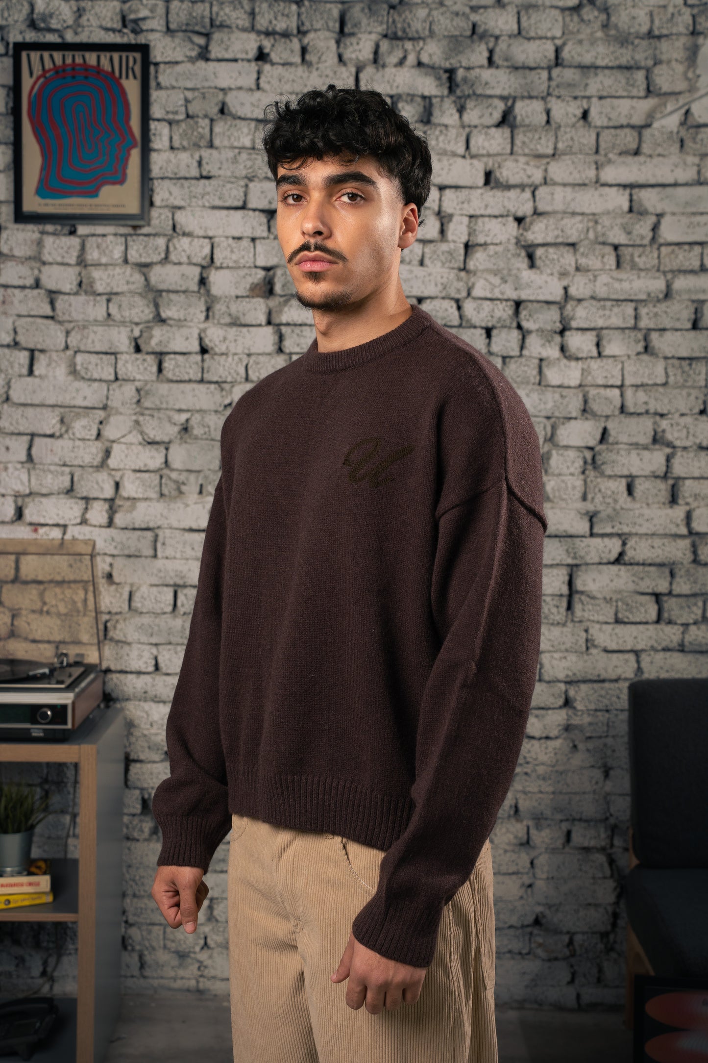 Brown Signature Knitted Sweater
