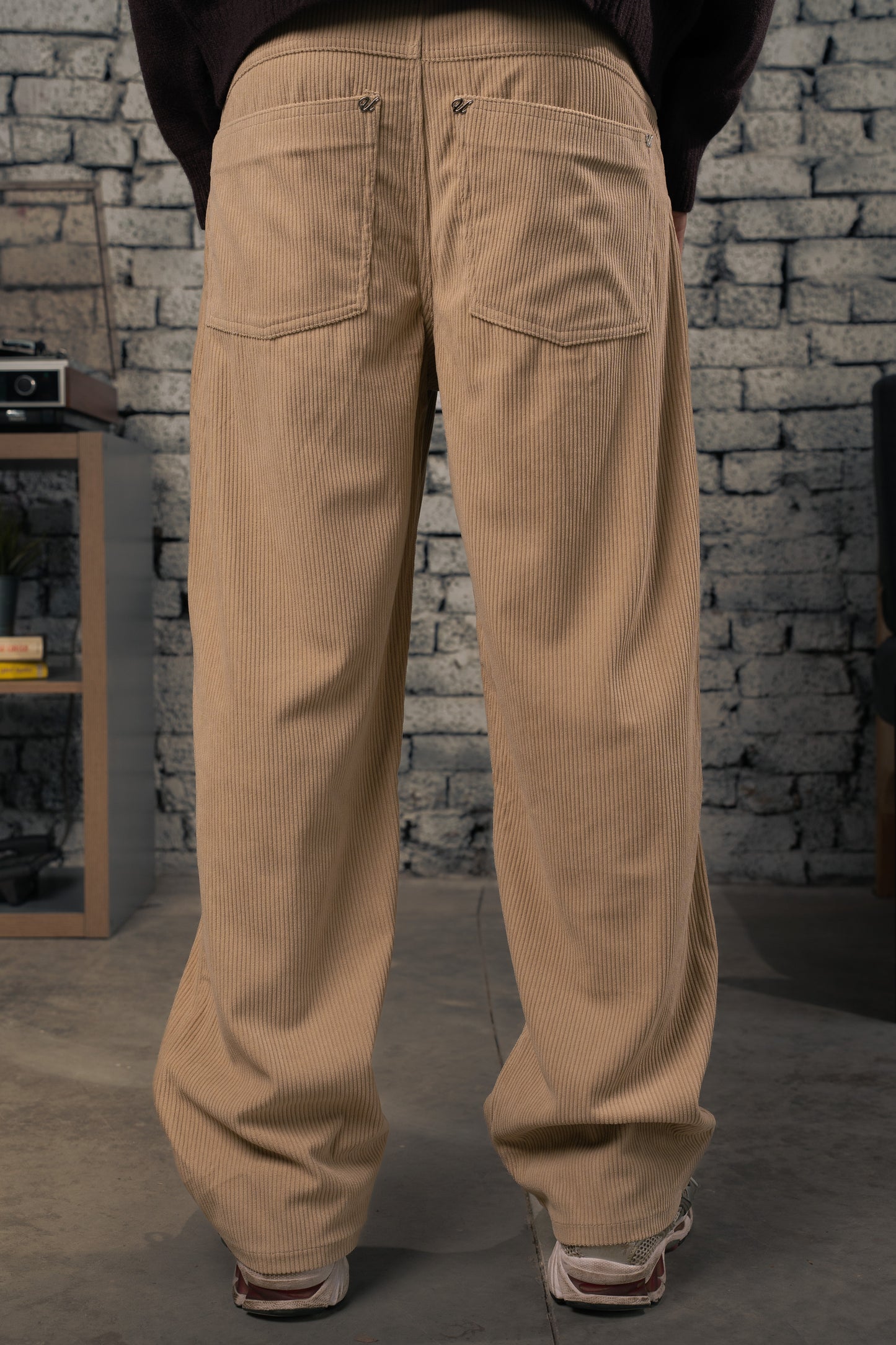 Camel Pinned Corduroy Pants