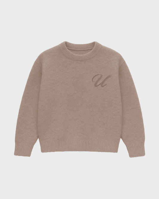 Beige Signature Knitted Sweater