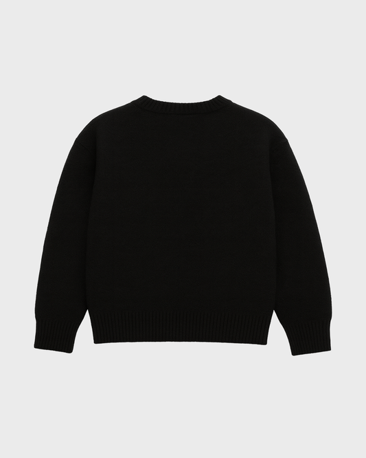 Black Signature Knitted Sweater