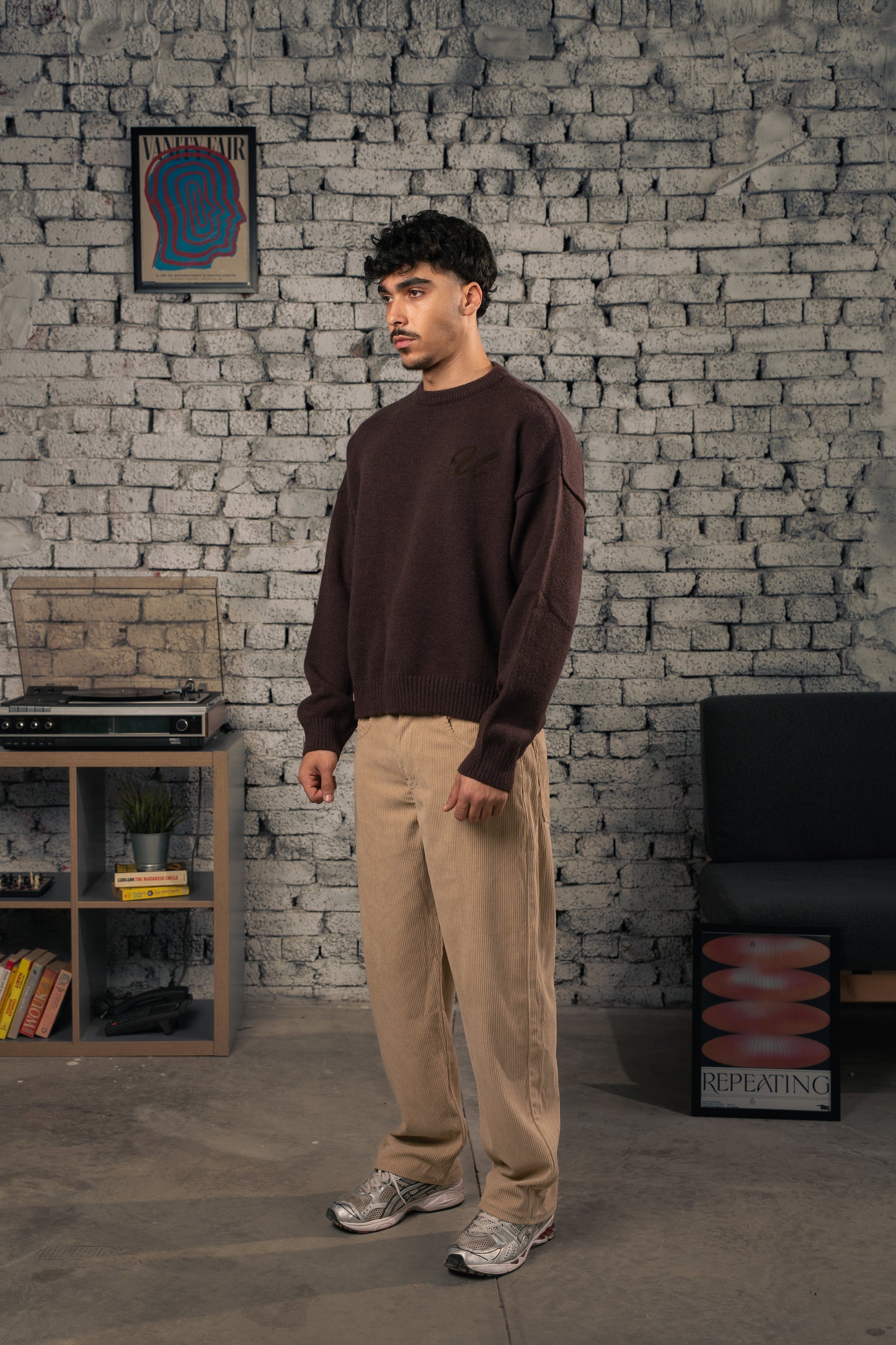 Brown Signature Knitted Sweater