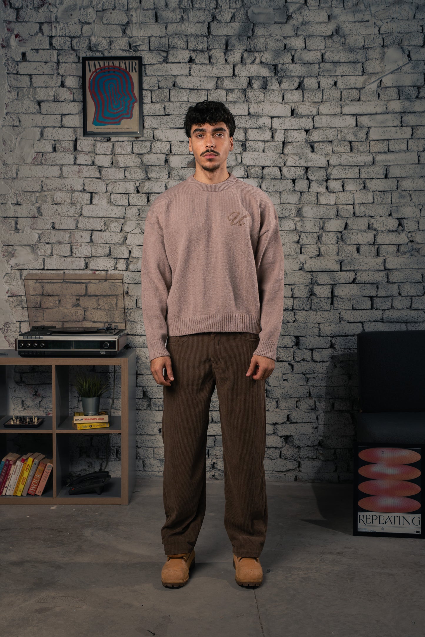 Beige Signature Knitted Sweater