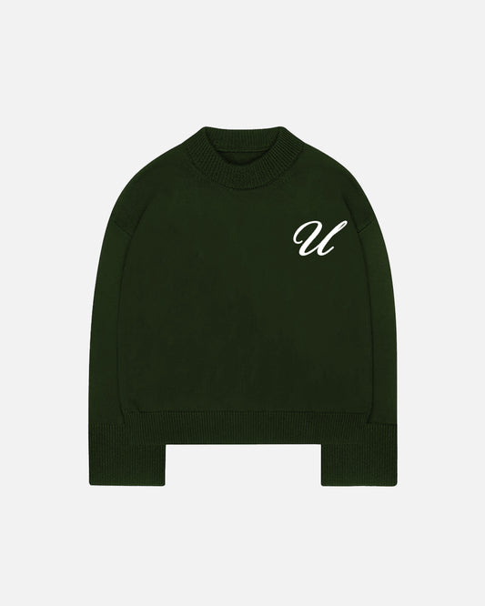 Olive Knit Crewneck